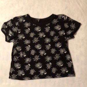 🌻LAST CHANCE🌻Love Peace & Lazy Spider Web 🕸 Crop Top